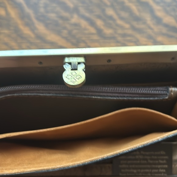 Patricia Nash Embossed Floral Leather Clutch—Bronze color - Picture 8 of 11